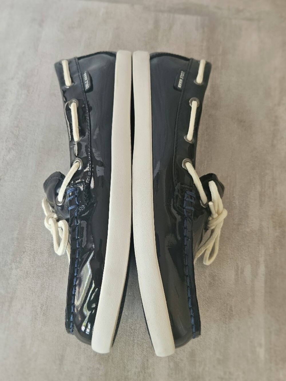 Cole Haan Women's Patent Leather Boat Shoes Loafers Black Size 8 B - Picture 9 of 15